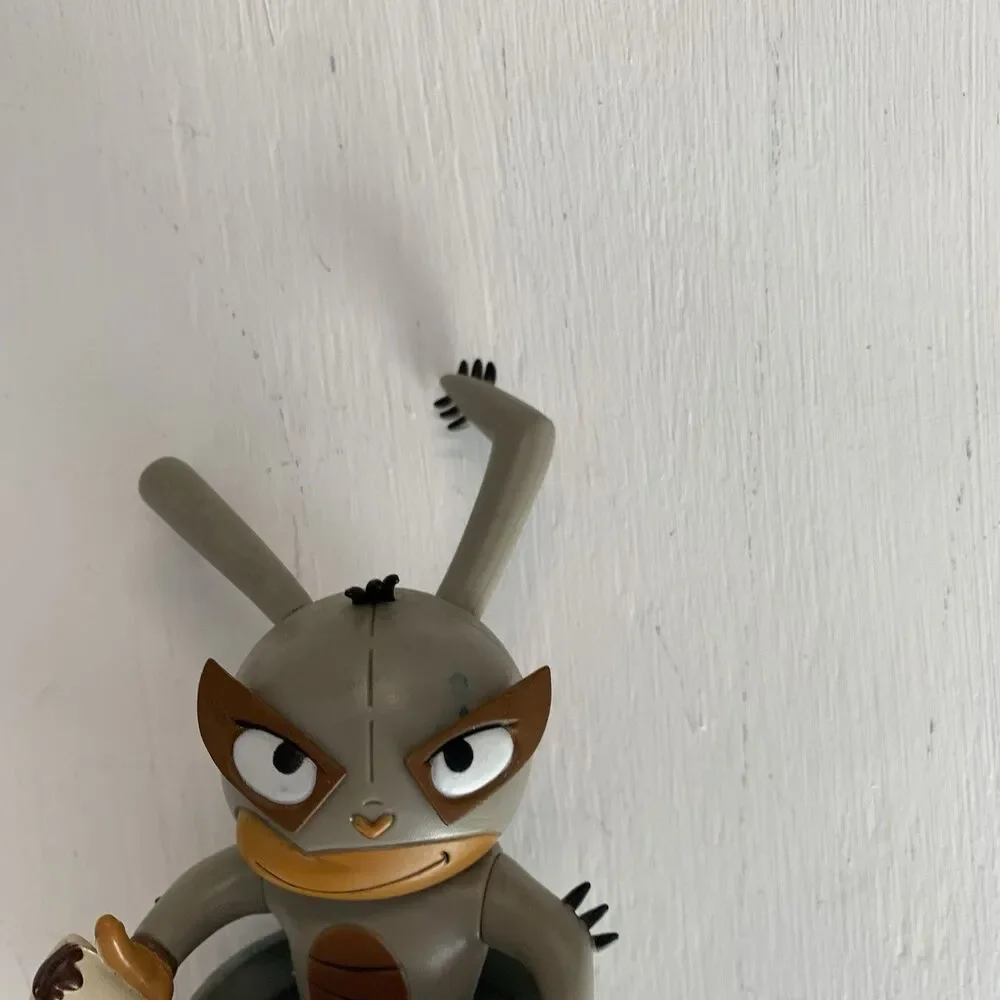 Vintage Rare Mucha Lucha Dumpster Diving Flea Action Figure With Rolling Action